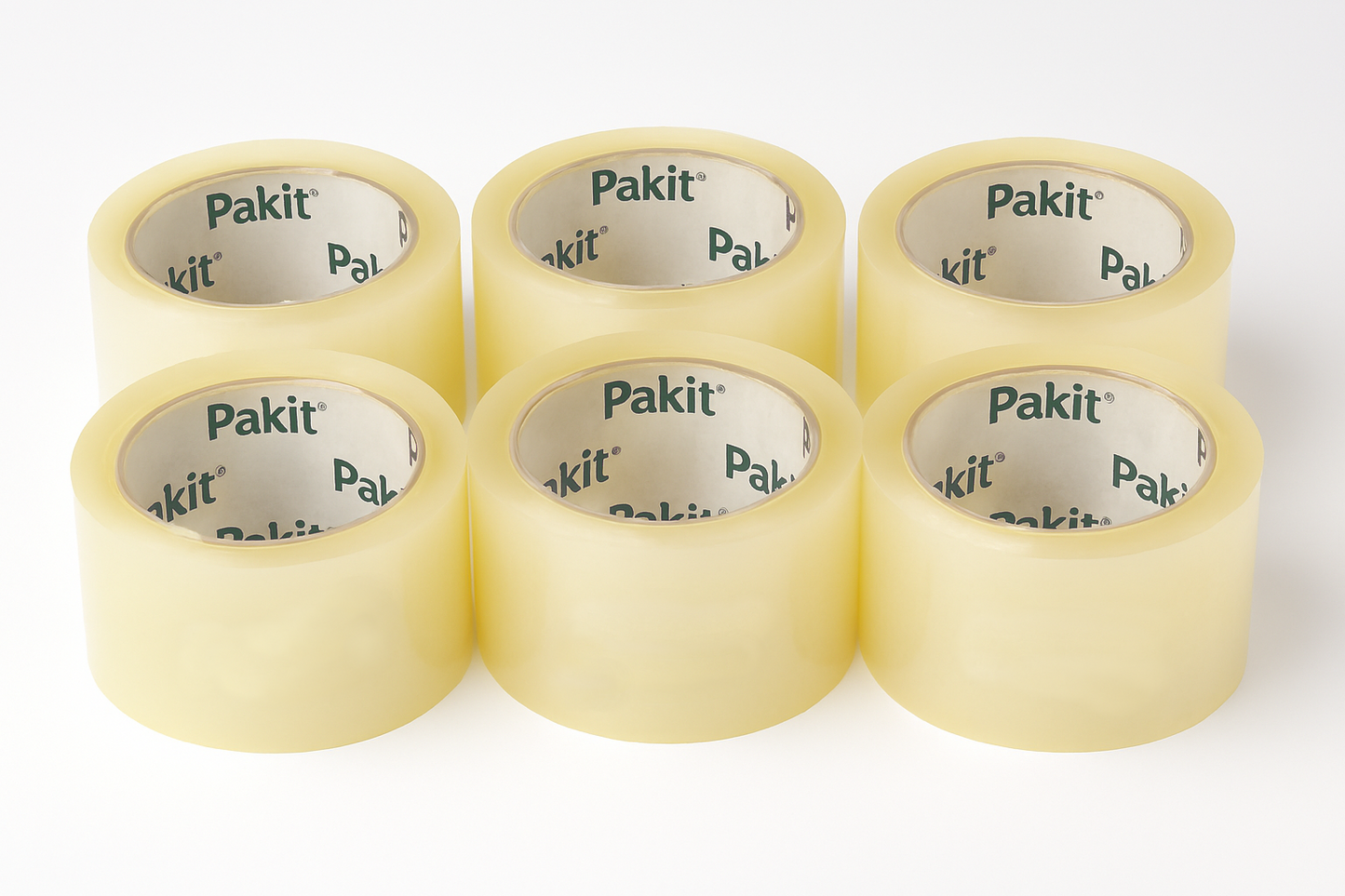 PAKIT® General Purpose Packing Parcel Tape – Clear Transparent 6 rolls 48mm x 50m Packaging Tape by Packatape