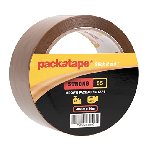 1 Roll Brown Strong Packing Tape 48mm x 50m Packatape®