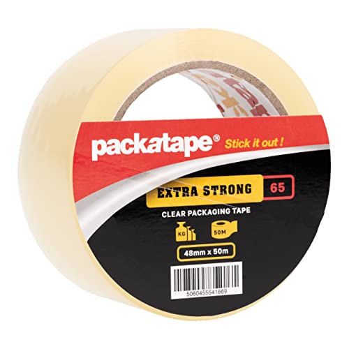 1 Roll Extra Strong Clear Packaging Tape 48mm x 50m Packatape®