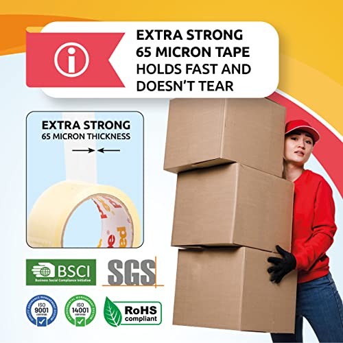 1 Roll Extra Strong Clear Packaging Tape 48mm x 50m Packatape®